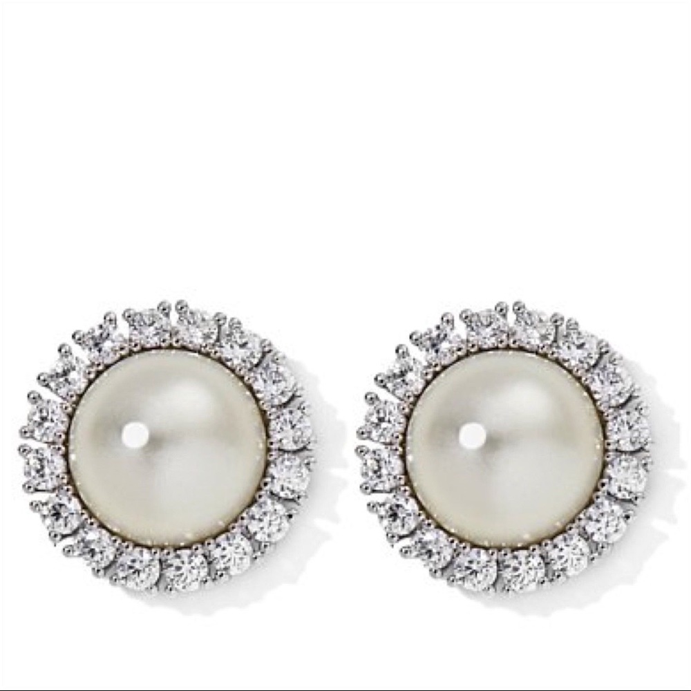 Audrey Hepburn Iconic Faux Pearl & Crystal Earring - Picture 2 of 6